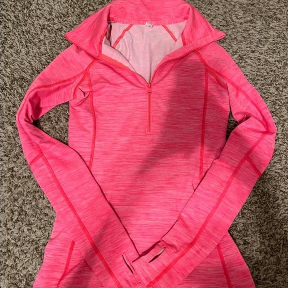 Pink workout pullover jacket